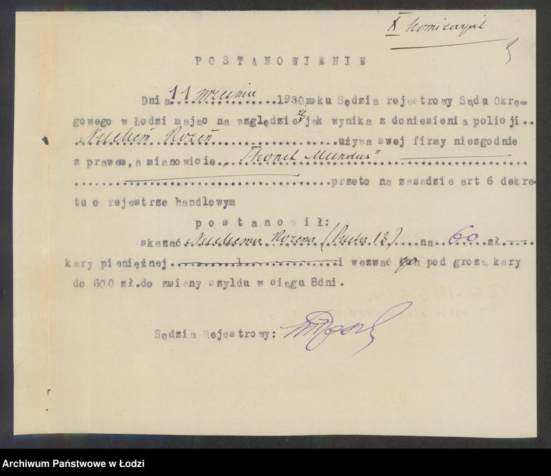 Obraz 7 z jednostki "Nuchem Rozen – sprzedaż krzeseł"