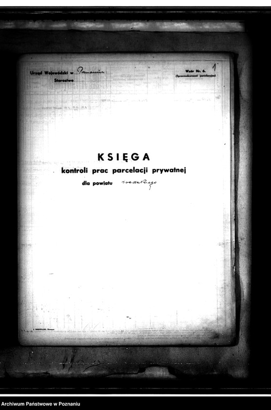 Obraz 5 z jednostki "/Księga kontroli prac parcelacji prywatnej/ powiatu średzkiego/"