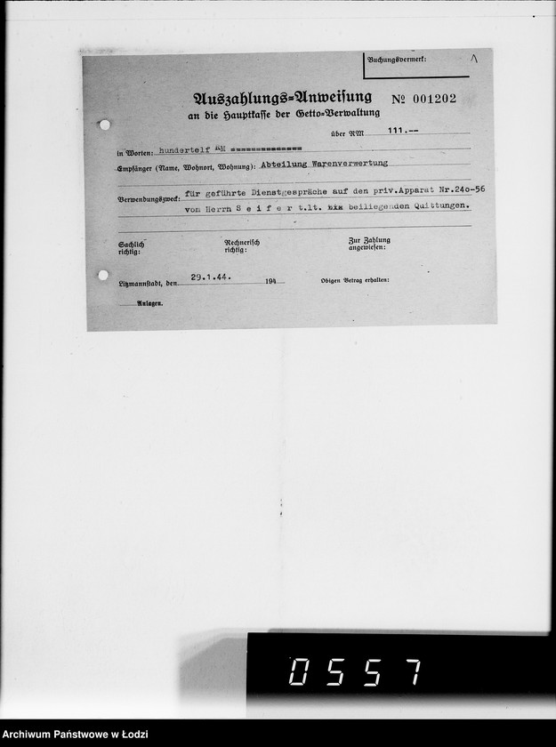 Obraz 5 z jednostki "Einnahme Anweisungen"