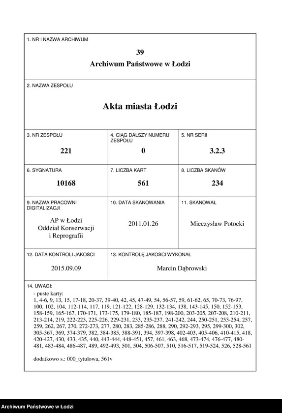 Obraz 1 z jednostki "[Księga ludności stałej m. Łodzi guberni piotrkowskiej nr domu 1278-1282]"