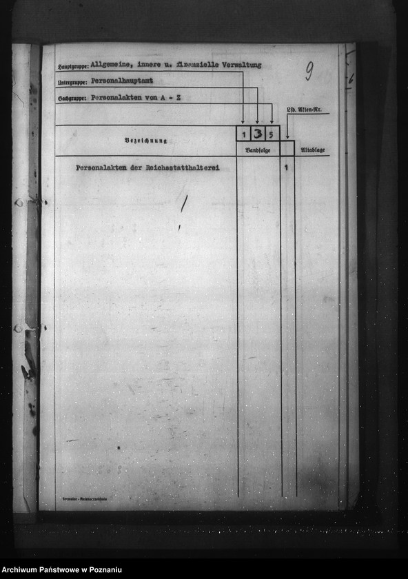 Obraz 13 z jednostki "Aktenverzeichnis- Personalhauptamt"