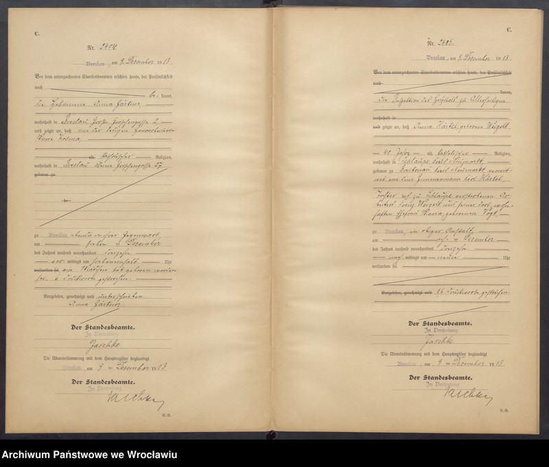 image.from.unit.number "Sterbe-Neben-Register Breslau I 1913 Band 7"