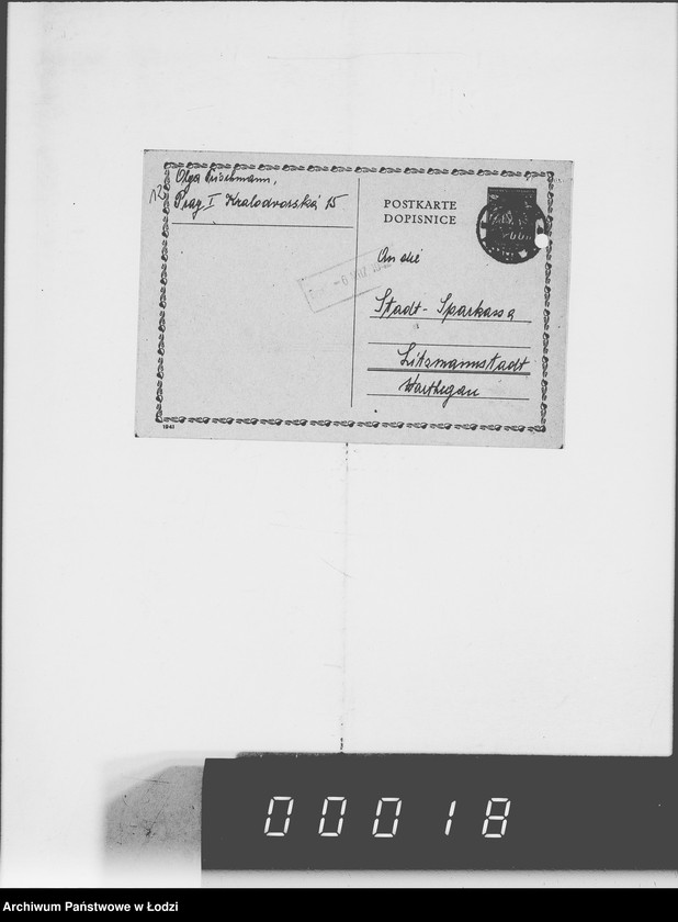 Obraz 16 z jednostki "Betr.Korrespondenz Buchhaltung mit dem Ä[ltesten] d[er] J[uden] Nr.801-1200"