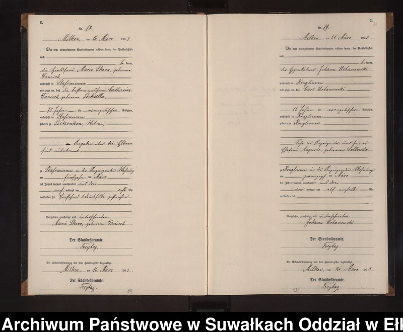 image.from.unit.number "Sterbe-Neben-Register des Preussischen Standes-Amtes Stasswinnen Kreis Lötzen"
