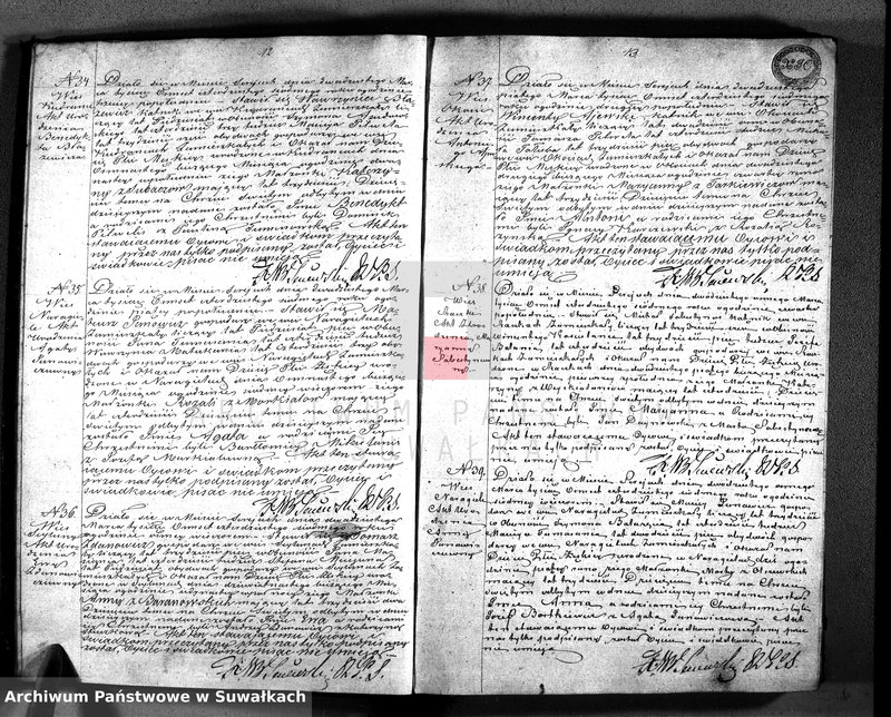 image.from.unit.number "Księga duplikat z roku 1847 zawierająca akta urodzonych, zaślubionych i umarłych parafii katolickiej Sereje Przeznaczona do Archiwum Sądu pokoju powiatu seyneńskiego"