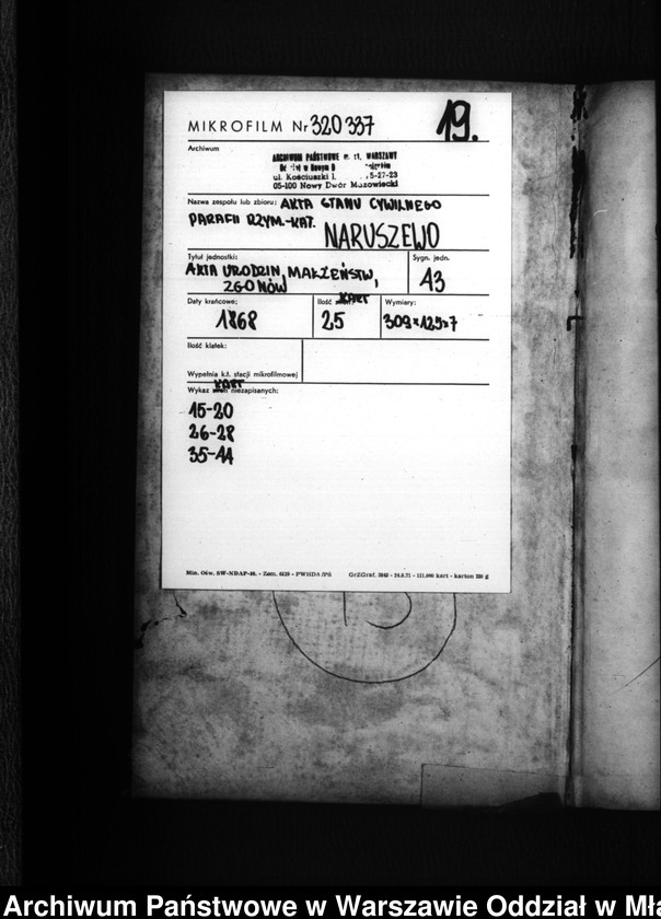 image.from.unit.number "Akta urodzeń, mnałżeństw, zgonów"