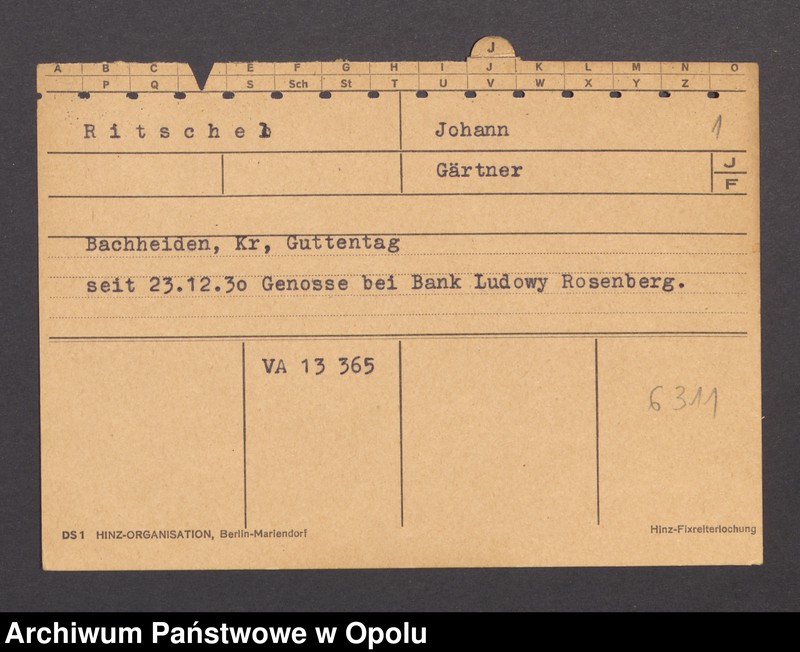 Obraz 3 z jednostki "[Ritschel Johann, zam. Bachheiden]"