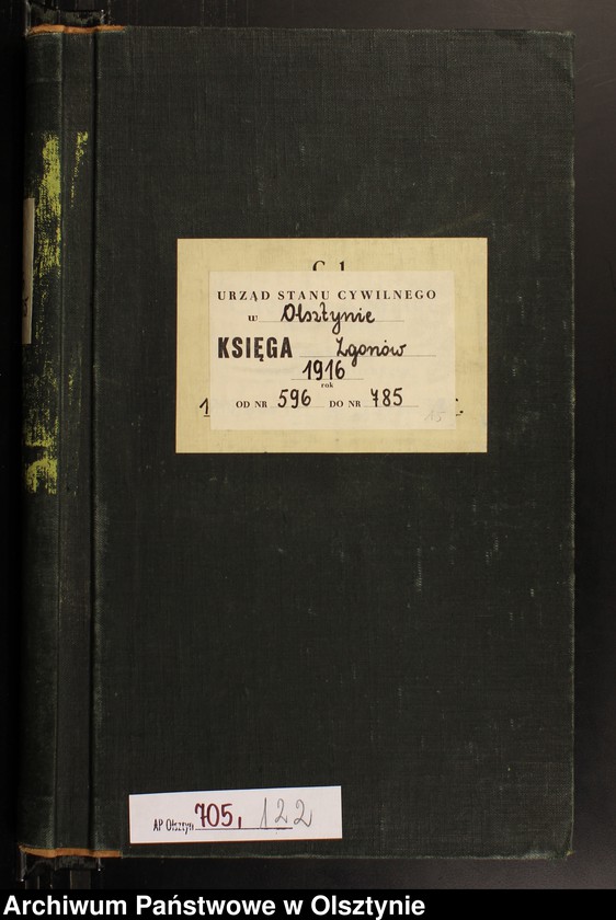 image.from.unit.number "Sterbe-Haupt-Register Tom II, Nr 596-785"