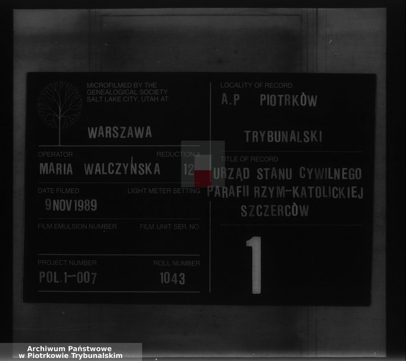 image.from.team "Akta stanu cywilnego Parafii Rzymskokatolickiej w Szczercowie"