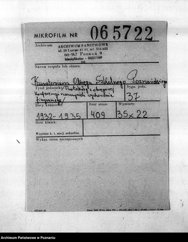 Obraz 2 z jednostki "[Protokoły z okręgowej konfederacji nauczycieli wychowania fizycznego]"