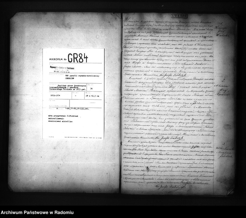 image.from.unit.number "Duplikat aktov o uroždennyh, brakosočetannyh i umeršyh Cerekevskago Prihoda na 1873 god"