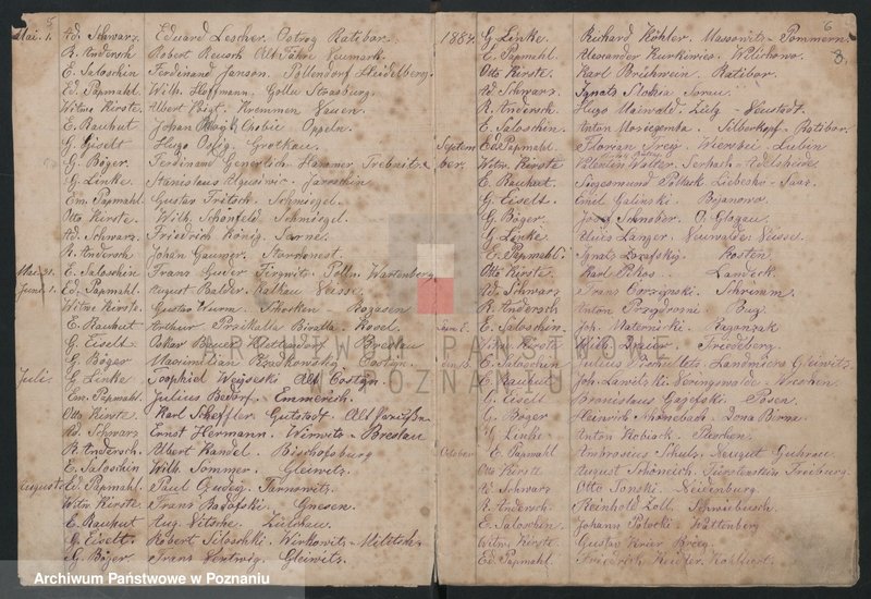 Obraz 4 z jednostki "[Księga rejestracji czeladników zatrudnionych u mistrzów piekarskich w Lesznie]"