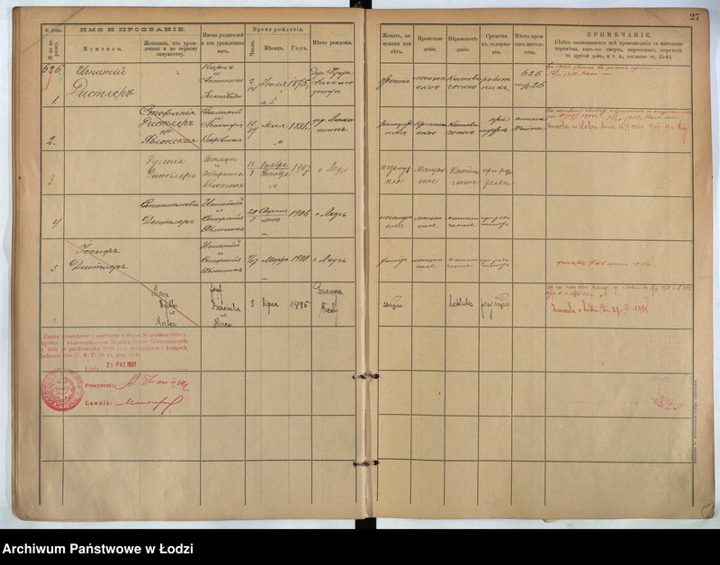 Obraz 14 z jednostki "[Księga ludności stałej m. Łodzi guberni piotrkowskiej nr domu 623-638a]"