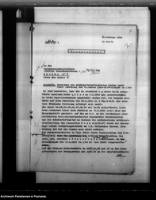 Obraz 10 z jednostki "Notdienstverpflichtung der Ärzte"