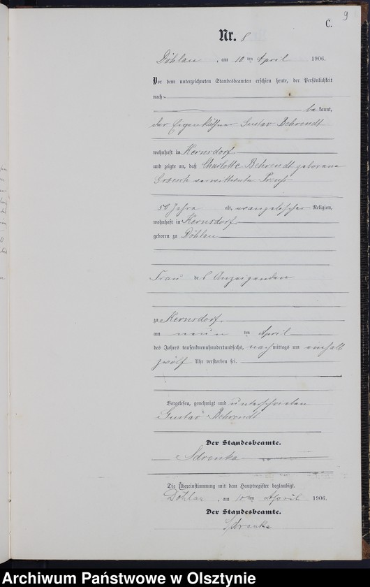 image.from.unit.number "Sterbe-Neben-Register Nr 1 - 26"