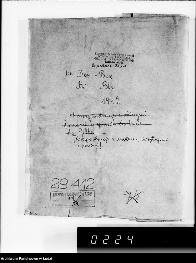 Obraz 4 z jednostki "[Korespondencja z urzędami, instytucjami i firmami] Lit.Ber-Ble"