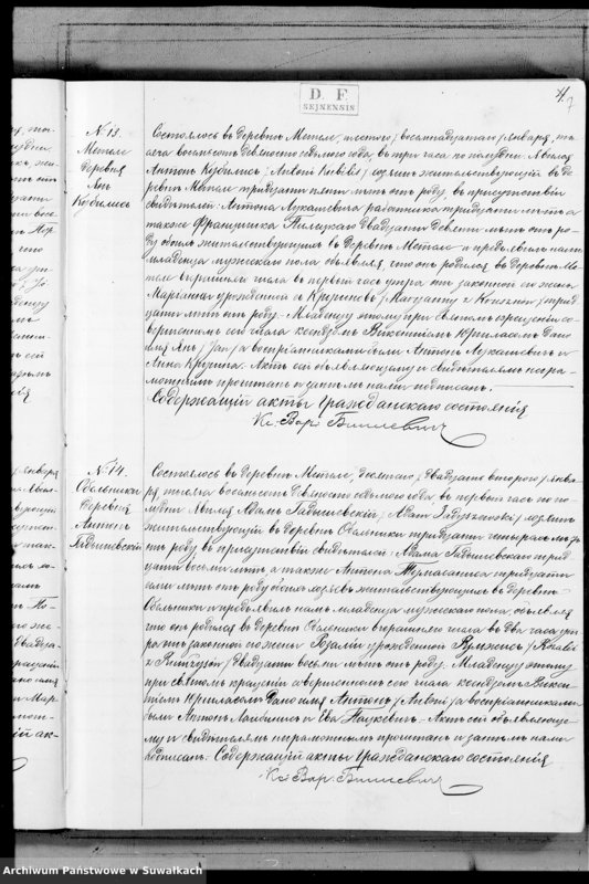 Obraz 10 z jednostki "Duplikat aktov graždanskago sostojanija Metel