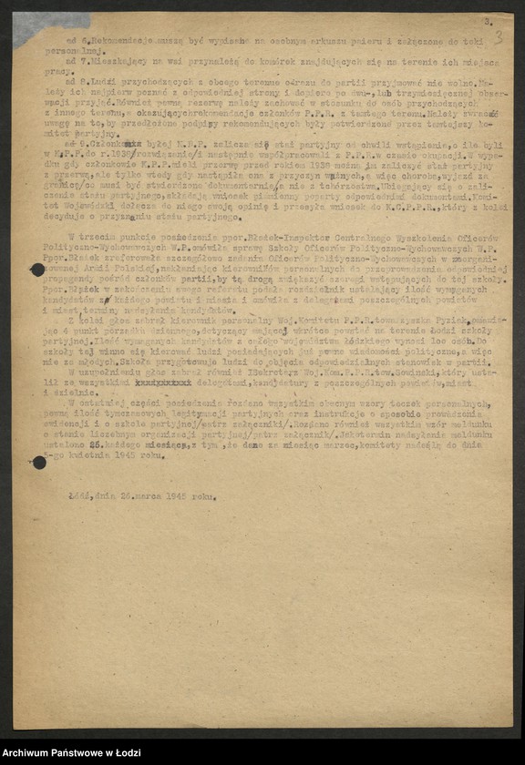 Obraz 4 z jednostki "Protokoły narad instruktorów [personalnych] komitetów powiatowych i miejskich [z załącznikami]"