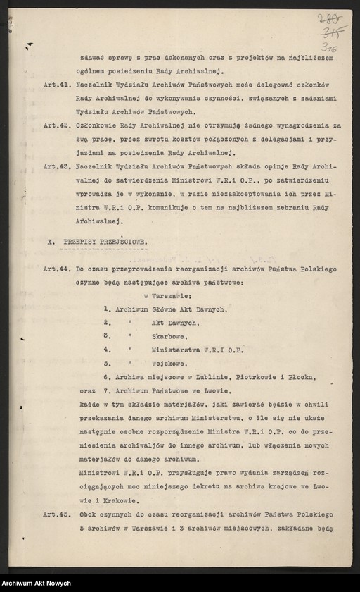 Obraz 5 z kolekcji "Dekret o organizacji archiwów państwowych i opiece nad archiwaliami."