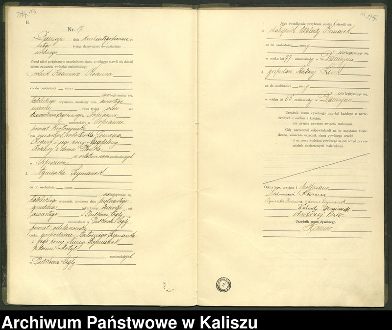 Obraz 10 z jednostki "[Księga małżeństw]"