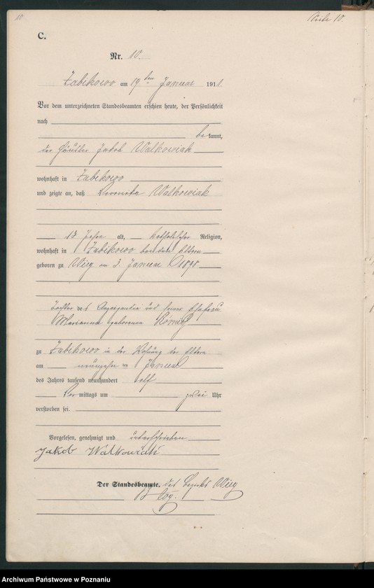 Obraz 13 z jednostki "Sterbe-Haupt-Register"