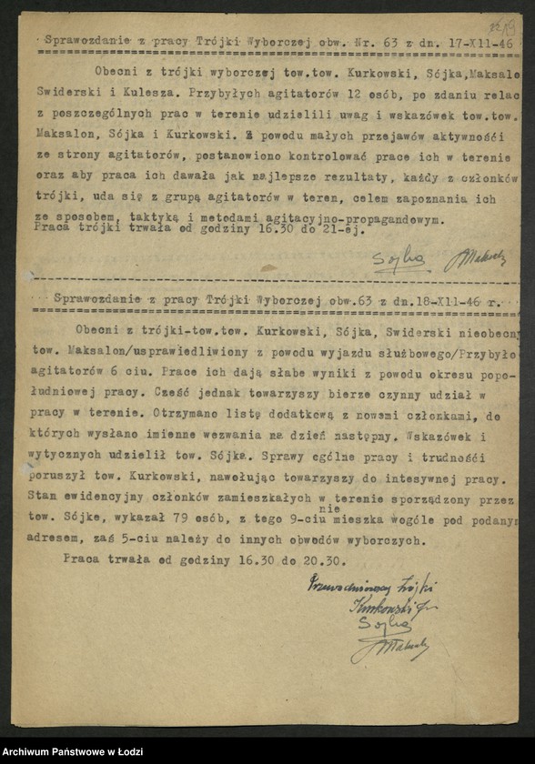 Obraz 20 z jednostki "Wybory do Sejmu Ustawodawczego; instrukcje, zarządzenia, okólniki, sprawozdania dotyczące kampanii wyborczej"