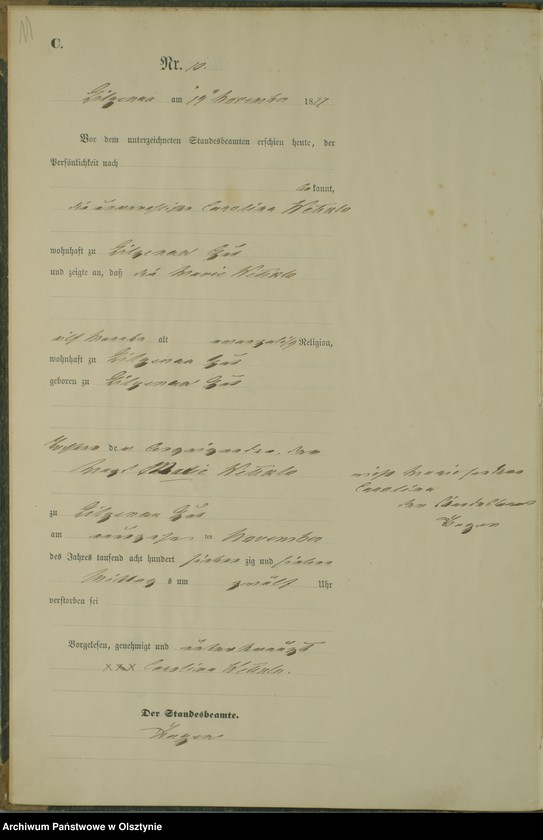 image.from.unit.number "Sterbe-Haupt-Register Nr 1 - 11"