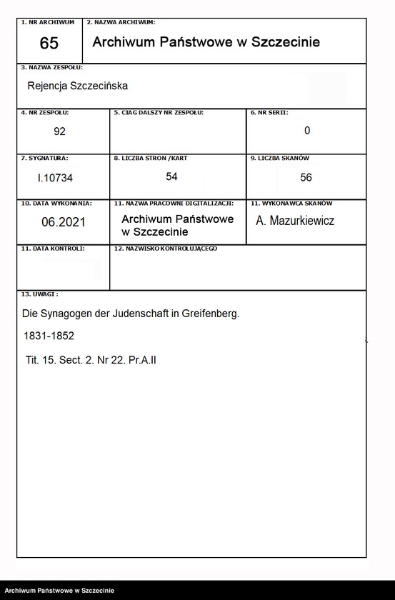 image.from.unit.number "Die Synagogen der Judenschaft in Greifenberg."