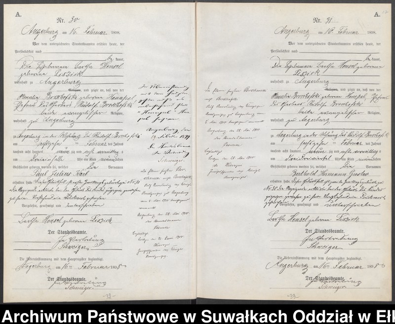 image.from.unit.number "Geburts-Neben-Register des Preussischen Standes-Amtes Angerburg Kreis Angerburg"