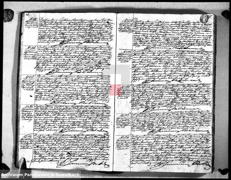 image.from.unit.number "Księga duplikat urodzonych, zaślubionych i umarłych urzędnika stanu cywilnego, parafyi suwalskiey na rok 1834"