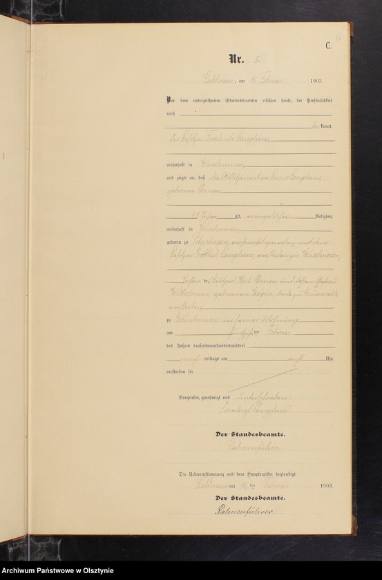 image.from.unit.number "Sterbe-Neben-Register Nr 1 - 23"