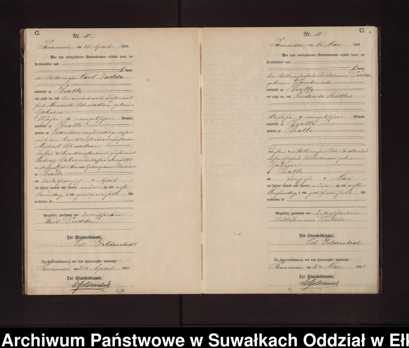 image.from.unit.number "Sterbe-Neben-Register des Preussischen Standes-Amtes Neuhoff Kreis Loetzen"