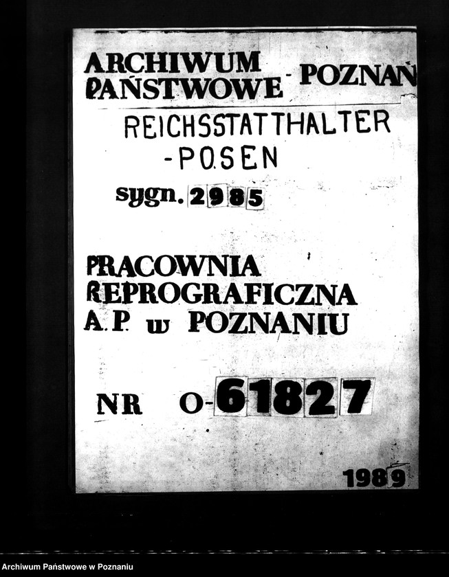 Obraz 1 z jednostki "Zarządzenia wykonawcze do ustawy o osadnictwie mieszkaniowym w Kraju Warty"