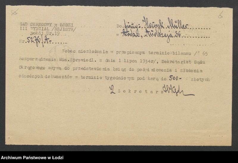 Obraz 8 z jednostki "Henryk Müller – sprzedaż galanterii"