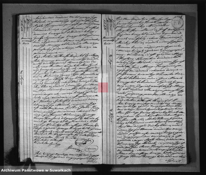 Obraz 7 z jednostki "Akta urodzonych stanu cywilnego gminy seyneńskiey od 1-go stycznia 1818 roku."