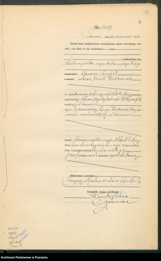 Obraz 15 z jednostki "Księga miejscowa zgonów tom III [Rejestr główny zgonów]"