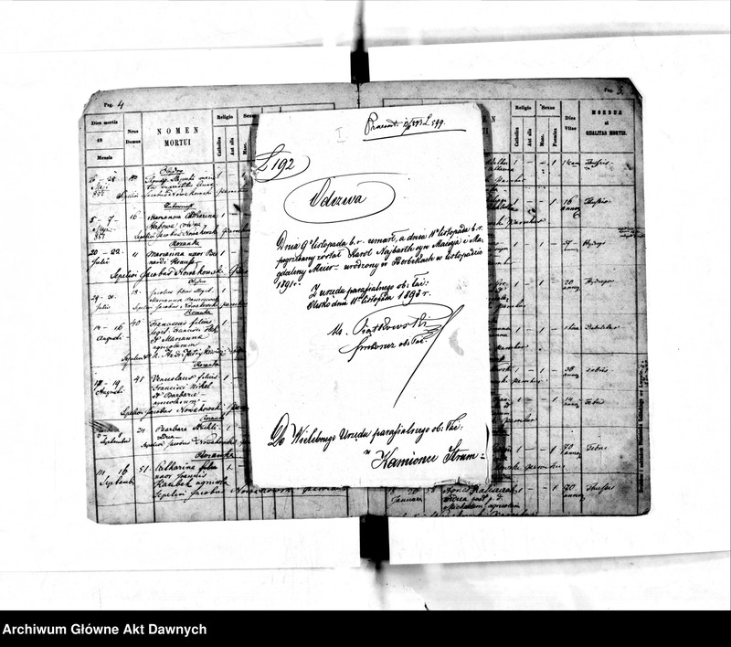 image.from.unit.number "Parafia: Kamionka Strumiłowa. Dekanat: Gliniany. Księga metrykalna zgonów dla całej parafii."