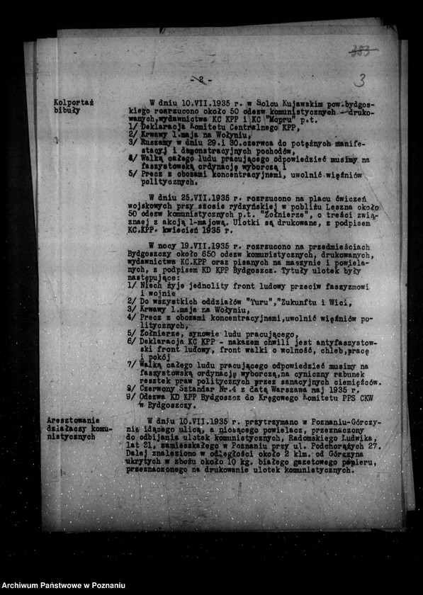 Obraz 7 z jednostki "Sprawozdania sytuacyjne okresowe ze stanu bezpieczeństwa /nr 7-12// za miesiące lipiec-grudzień 1935 r."