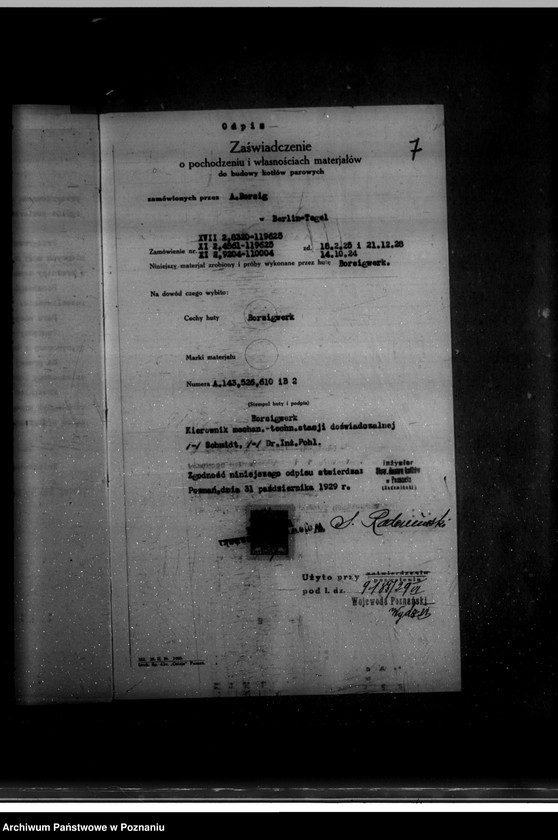 Obraz 11 z jednostki "Gorzelnia rolnicza St. Szyftera we wsi Gutowo Wielkie powiat wrzesiński nr woj. kotła 6387"