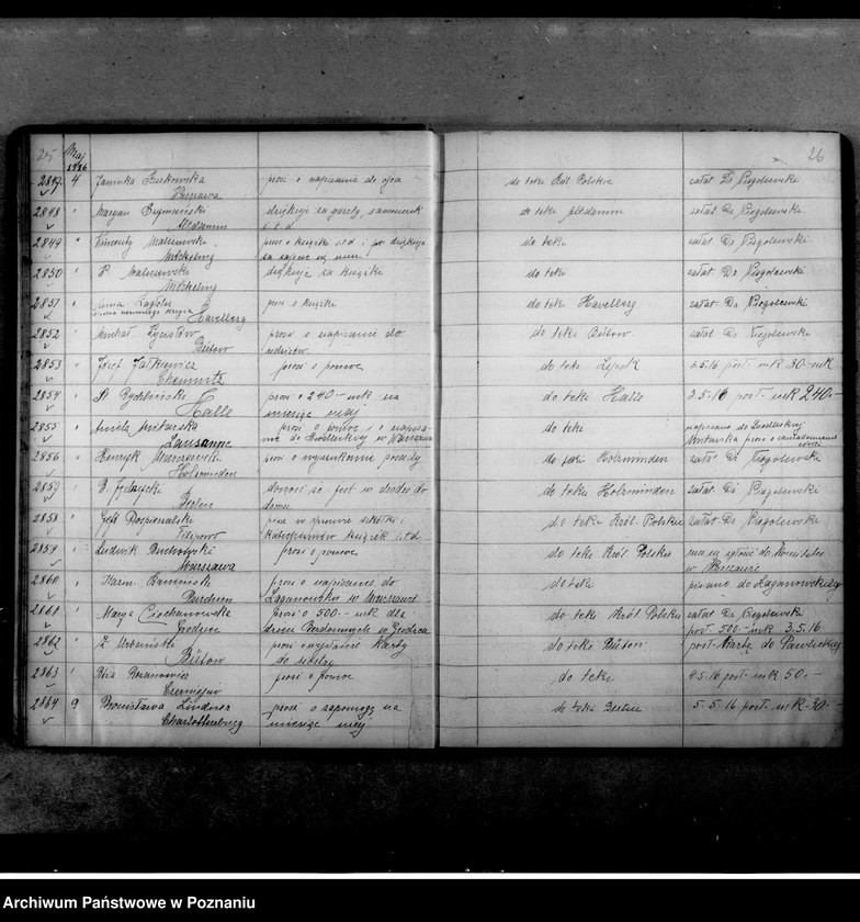 Obraz 16 z jednostki "Dziennik podawczy Komitetu dla Bezdomnych. t. III."