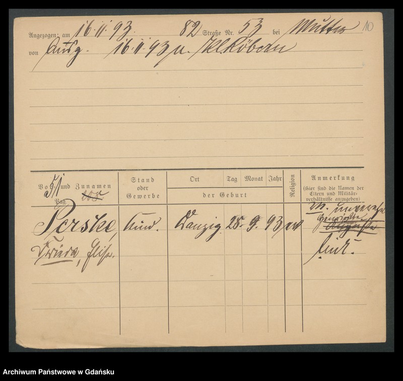 image.from.unit.number "Karty meldunkowe: Perseke - Petermann Wilh."