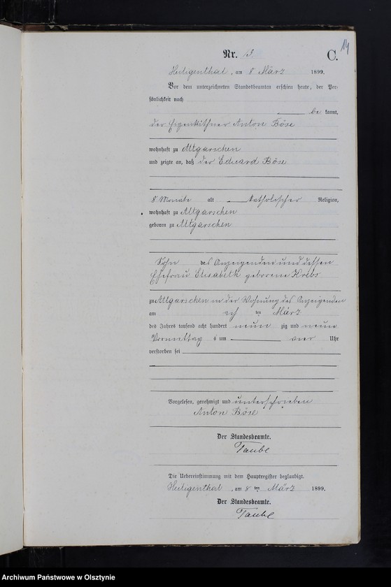 image.from.unit.number "Sterbe-Neben-Register Nr 1 - 42"