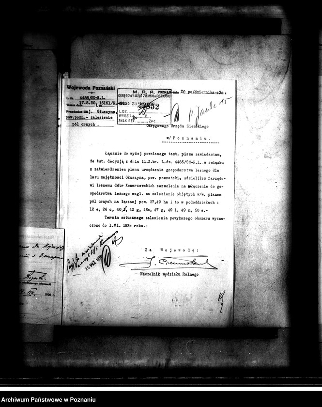 Obraz 18 z jednostki "Majątek Konarzewo powiatu poznańskiego wyłączenie z art. 4 i 5 ustawy o reformie rolnej"