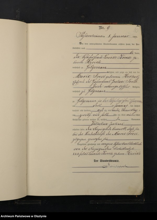 image.from.unit.number "Geburts-Haupt-Register Nr 1 - 260"