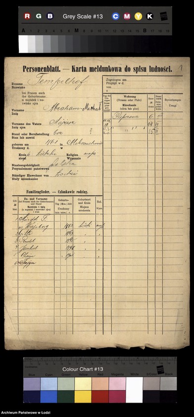 Obraz 3 z jednostki "[Spis ludności Łodzi] Tempelhof - Tenenbaum"