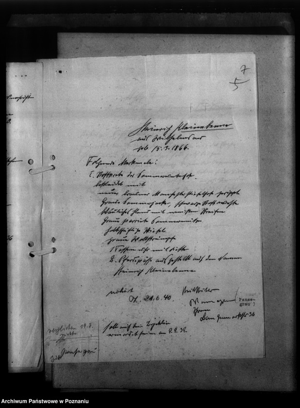 Obraz 11 z jednostki "Schriftwechsel mit Pansegrau (stróż cmentarny) - Thorn (Toruń)"