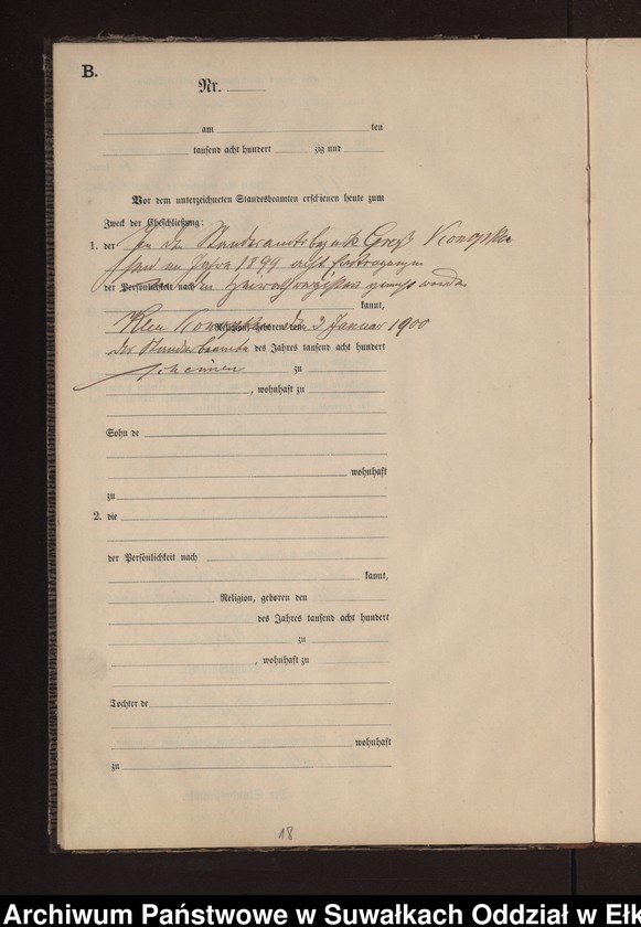 image.from.unit.number "Heiraths-Neben-Register des Preussischen Standes-Amtes Gross Konopken Kreis Loetzen"