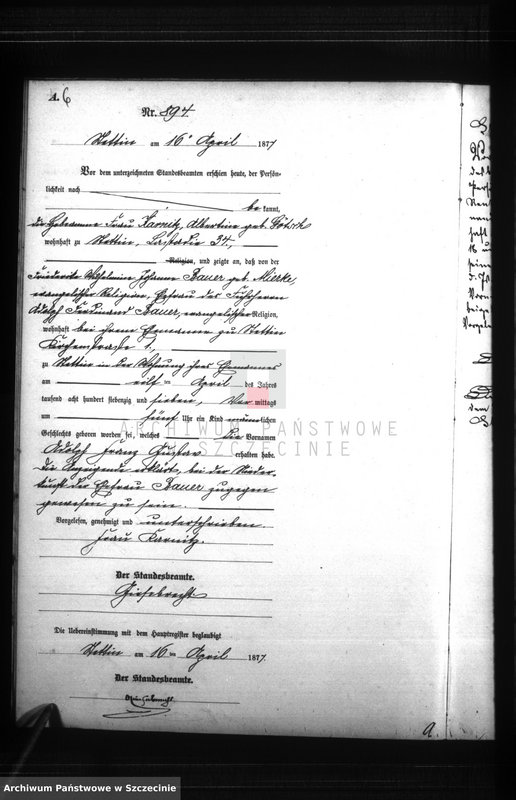 Obraz 9 z jednostki "Geburts-Register (Neben-Register) Band III"