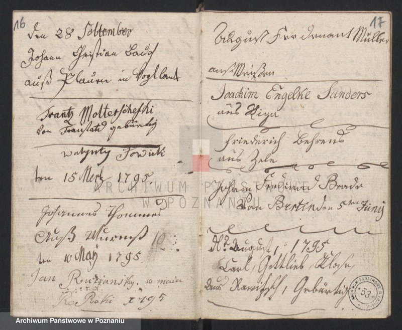 image.from.unit.number "Gessellenbuch. [Księga zapisów czeladników będących na wędrówce]"