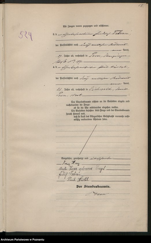 Obraz 20 z jednostki "Księga miejscowa małżeństw tom III [Rejestr główny małżeństw]"